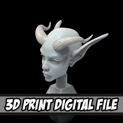 Horn_34_01_result.jpg Horn Style 34 - 3D Model Print File for Costume and Cosplay Accessories