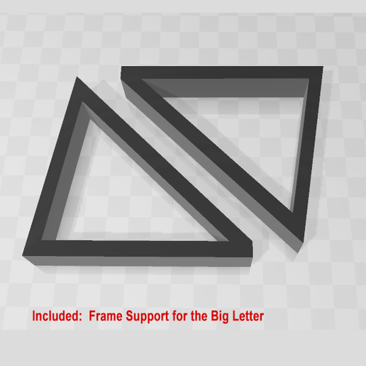 🔝 Letter E (Table Top Design) with Small Name Insert・ STL File for 3D ...