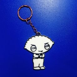 5e7d6903a7d95e144f9e0d7cb795bebd_preview_featured.jpg Free STL file Key ring Stewie Griffin・3D printable design to download, 3dlito