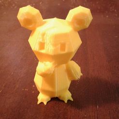20180417_210634.jpg Fichier STL gratuit Pokémon Low Poly Teddiursa・Modèle à télécharger et à imprimer en 3D