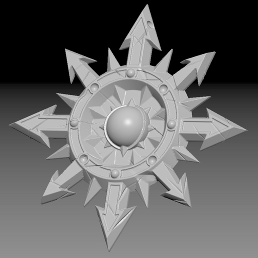 9.png STL file Chaos Gods symbol pendant・Model to download and 3D print, Argon