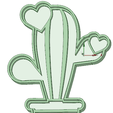 cactus corazones - copia.png Cactus hearts cookie cutter