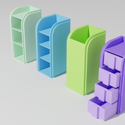 organizadores-para-mesa.png OBJ file Desk or wall organizer with different options・Model to download and 3D print