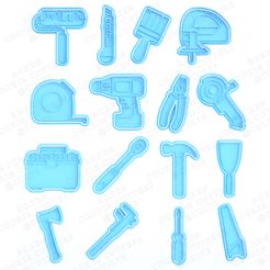 1.jpg Fichier 3D Jeu de 16 emporte-pièces pour outils・Objet imprimable en 3D à télécharger