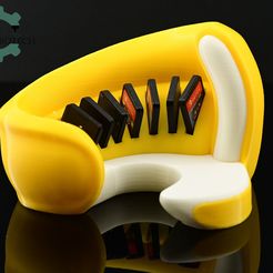 il_fullxfull.5966080874_g0vy.jpg Game Card Holder Banana Sofa by Cobotech, Game Card Organizer, Desk/Home Decor, Cool Gift