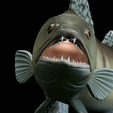zander-trophy-26.png zander / pikeperch / Sander lucioperca fish in motion trophy statue detailed texture for 3d printing