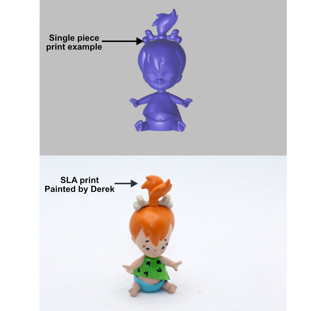 pebbles-plain-vs-painted1.jpg Download free STL file Pebbles Flintstone - Onepiece • Object to 3D print, reddadsteve