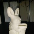 1-3.jpg Christmas rabbit with a pencil holder in the shape of christmas sock