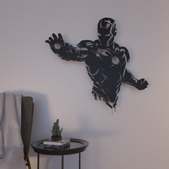 wall-art-10.png Железный человек 2d настенное искусство Marvel настенное украшение