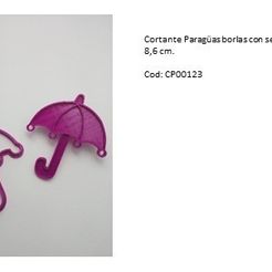 Umbrella with Tassels, Cutter with Stamp