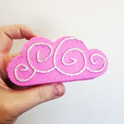 swirlplaincloudbomb1.jpg Fichier STL Moule à Bombe de Bain Hybride - Nuage Tourbillonnant・Modèle pour impression 3D à télécharger