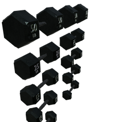 model-83.png high-quality set of 5 dumbbells in a realistic 3D model