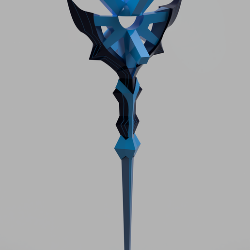 STL file Cryo Abyss Mage Wand (Genshin Impact)・3D print design to ...