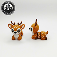 Flexi-Tiny-Deer,-P7.png Flexi Tiny Deer, Gelenkige Zappelfigur, inklusive Schlüsselanhänger, inklusive 3mf