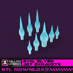 Evil-Elven-Jet-Exhausts.jpg Archivo 3D Malvado efecto de escape a chorro de vehículo élfico・Objeto imprimible en 3D para descargar