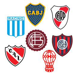 RACING PACK Argentine Soccer keychains x7