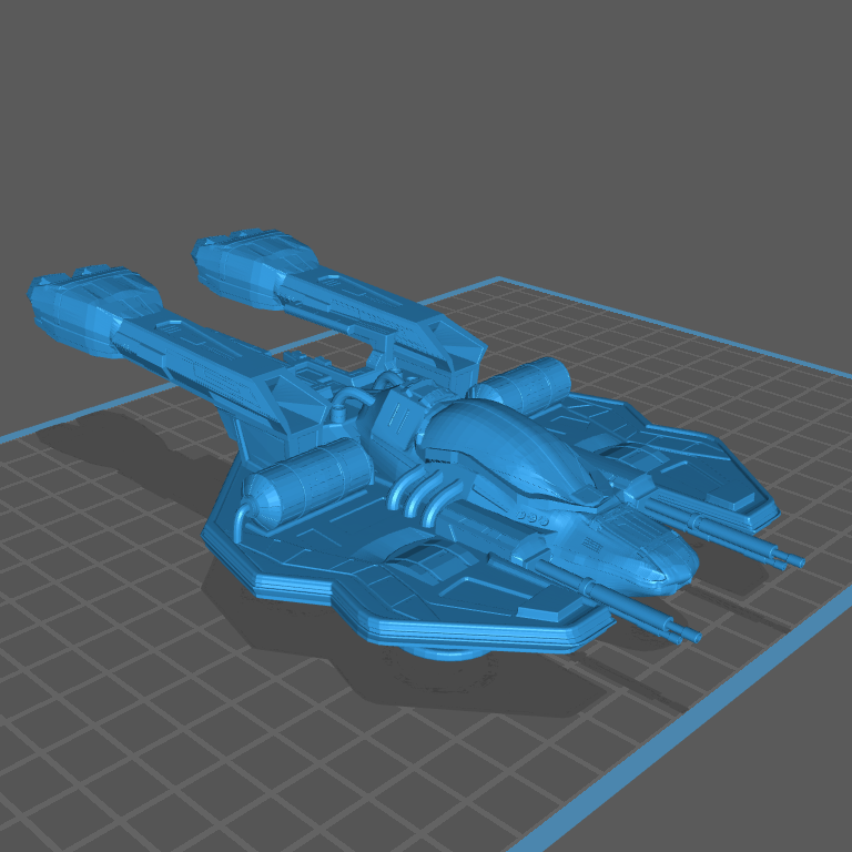 Download STL file Cetos spaceship 19 Battleship Vehicle SF Science