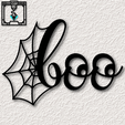 project_20230907_0853407-01.png Spider Web Boo wall art spiderweb wall decor 2d art sign with eyes