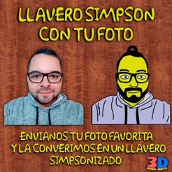 publicidad_LLAVERO_SIMPSON.jpg Free STL file PERSONALIZED SIMPSONS KEYCHAIN・3D print model to download
