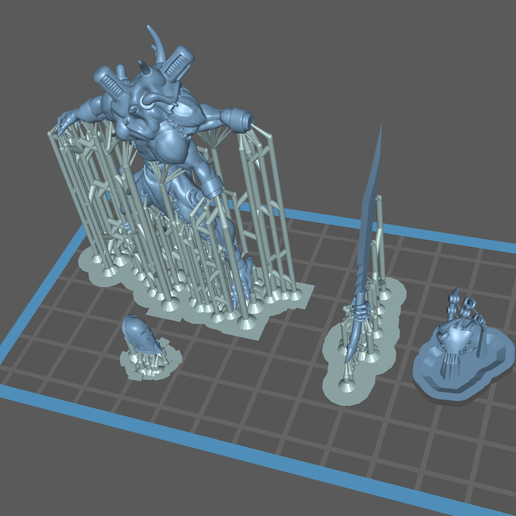 chitubox_Raider01.png 3D file Monstrosity Raider 01 - Cursed Elves・3D printer design to download, edgeminiatures
