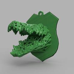 crocodile 2 .png Télécharger fichier STL Crocodile voronoï • Modèle imprimable en 3D, motek