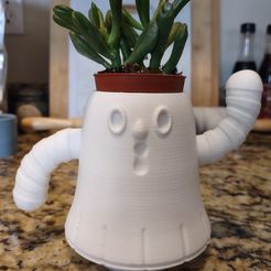 IMG_20220317_115147463.jpg STL file Wallopoid Planter - Animal Crossing New Horizons Gyroid・3D printer design to download