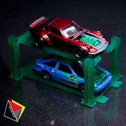 063_Car_4_postlift_063_1.jpg STL file Car Four Post Lift Diorama's Part 164 Scale・3D print model to download