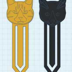 Bookmark-cats.png STL file Cat bookmark: slim and chonk・Model to download and 3D print, AS3Design