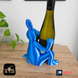 Pic-2024-03-11T135641.864.png Bunny Wine Bottle Holder / Nice and Naughty Versions / No Supports / 3MF