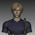 LEON-5.png leon S kennedy Residual Evil bust
