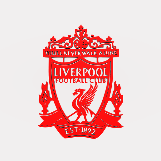 STL file Decorative mural, Liverpool FC logo・3D printing model to ...