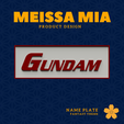 01.-Gundam-Logo.png Placa de identificação Gundam - Expositor dinâmico DIY para entusiastas de Mecha e de kits de modelos