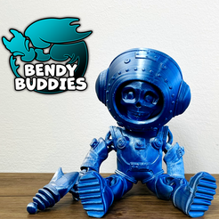 bb_011.png Astronaut Skelenaut Blaster and Hand / Undead Soldier Articulated / Print-in-Place Creature / Cute Skelet Warrior / Underwater Villager / Water Adventurer / Fantasy World Encounter