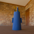 PH_Squidward-Back.png SQUIDWARD HOUSE PEN HOLDER Easy Print