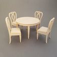 20230721_135901.jpg Dining Table And Chairs - Miniature Furniture 1/12 Scale