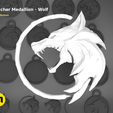 witcher-series-amulet-left.517.png 3D file Wolf Medallion - The Witcher・3D printing model to download