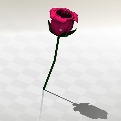 realistic rose 3D model