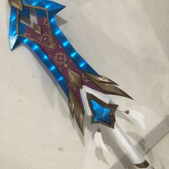 8F4CA94D-6A91-43B7-B475-14E2603D510E.jpeg STL file Ekko Star Guardian Sword 3D Print Model・Model to download and 3D print