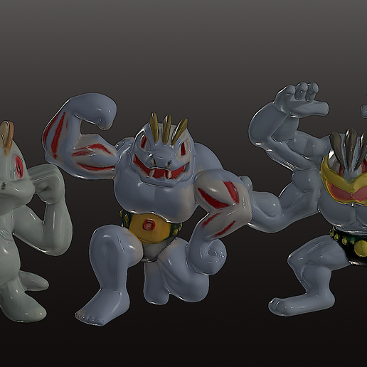 🐉 Machop, Machoke Machamp Pokemon Figures Tomy Inspired