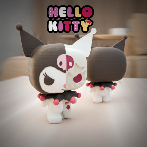 Art Studio「SHOT!」Skeleton Baby ソフコン ギャロミ 💀 KUROMI MEIA CAVEIRA FUNKO POP・Arquivo STL para Impressão 3D・Cults