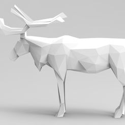 untitled.31.jpg Low Poly Reindeer and Reindeer Head Ready STL - METELER 3D
