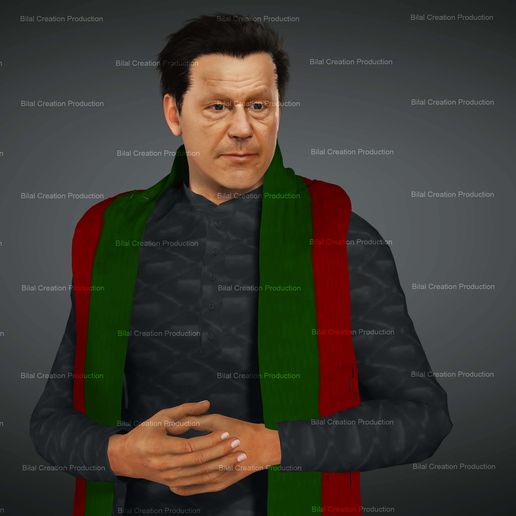 2.jpg DXF file Imran Khan Realistic Character・3D print design to download, bilalcreation
