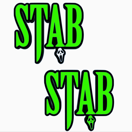 👾 2x STAB (SCREAM) V3 Logo Display by MANIACMANCAVE3D・ STL File for 3D ...