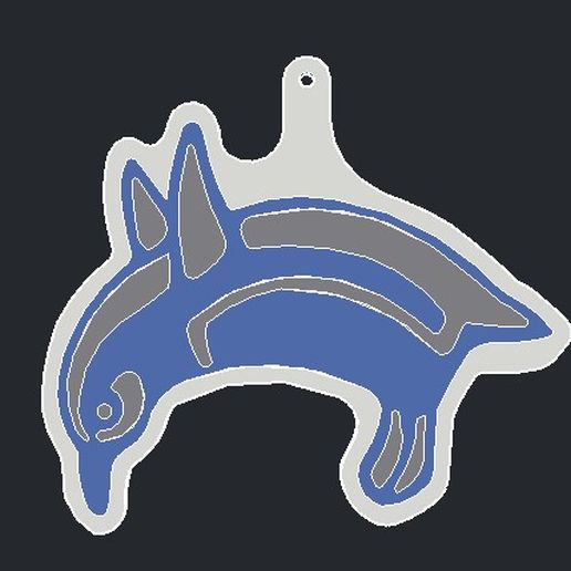 PENGUIN AQUA KEYCHAIN 3D model