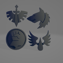 Thumb 2.png Download STL file First Founding Space Marine Chapter Icons Moulded 'Hard Transfers' • 3D printing template, Hyfryd
