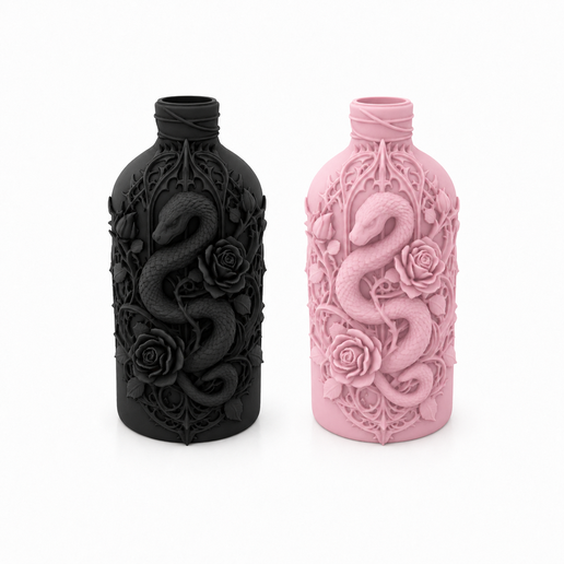 3.png Pastel Goth Snake Rose Bottle
