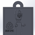 SCP-173-con-bordes-FRONTAL.png Key ring SCP-173