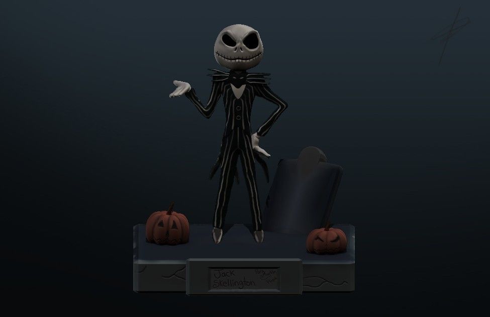 Download Free Obj File Jack Skellington • 3d Printer Model ・ Cults