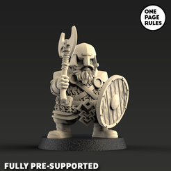 warriors-render-3.png Download free STL file Dwarf Warrior • 3D printable model, onepagerules