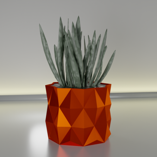 succulent plant pot 19 - 3D model önizlemesi